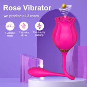 Rose Shape Vagina Vibrator Nipple Oral Licking Clitoris Stimulation Sex Toys for Women