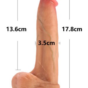 Liquid Silicone Dual Hardness Sex Toys 7inch Dildo for Women